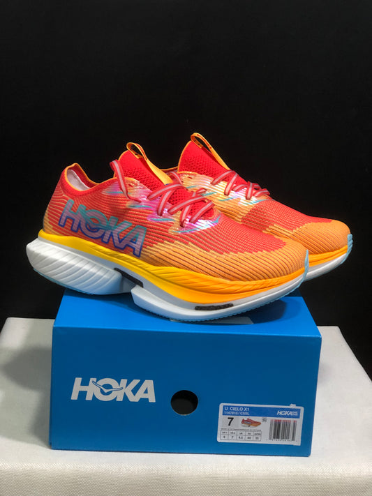 Hoka One One Cielo X1 Comfortable Casual Running Shoes Sneakers Orange
