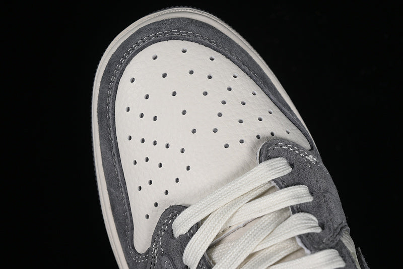 Nike Air Jordan 1 Low LV Travis Scott Fragment Design OG SP White Grey Sneakers