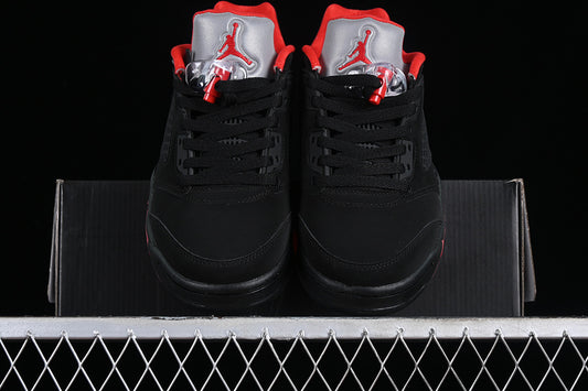 Nike Air Jordan 5 Retro Low Gym Red Metallic Hematite Black Sneakers