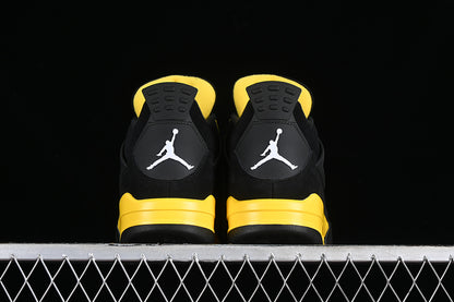Nike Air Jordan 4 Retro Thunder Black Tour Yellow Sneakers