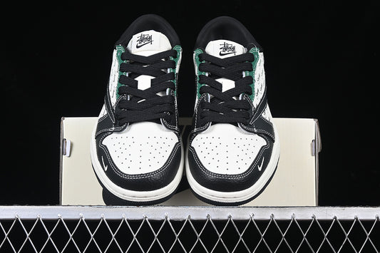 Travis Scott Fragment Design Nike Air Jordan 1 Low OG SP White Black Green Sneakers