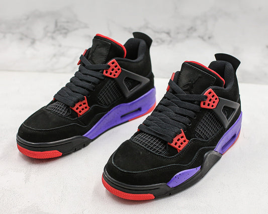 Nike Air Jordan 4 Retro NRG Raptors Black Court Purple Red Sneakers