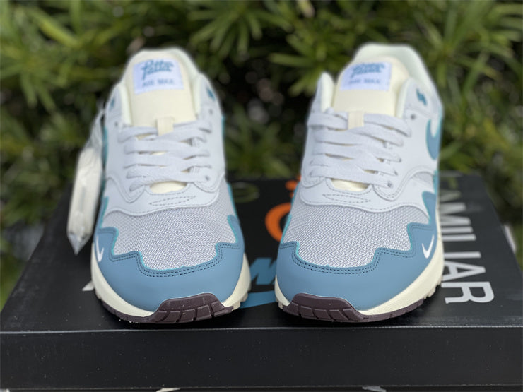 Nike Air Max 1 Patta Noise Aqua with Bracelet 2021 Blue Sneakers