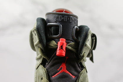 Nike Air Jordan 6 Retro Travis Scott Olive Khaki Green Sneakers