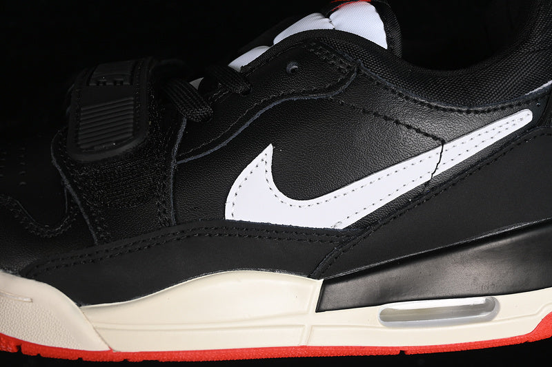 Nike Air Jordan Legacy 312 Low Black Sail University Red Sole Sneakers