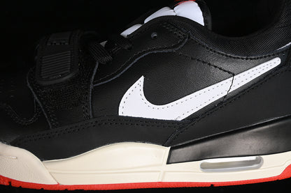 Nike Air Jordan Legacy 312 Low Black Sail University Red Sole Sneakers