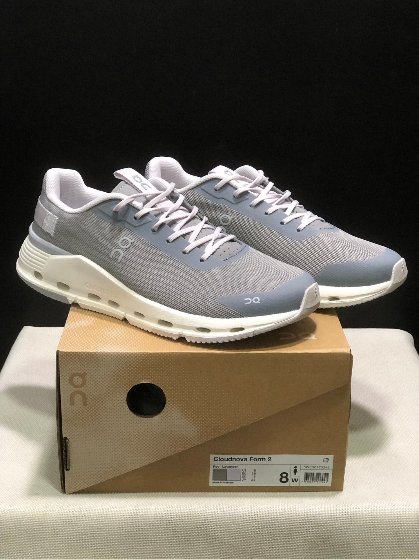 On Running Cloudnova Form 2 Fashionable Casual Running Shoes Fog Grey/Lavender