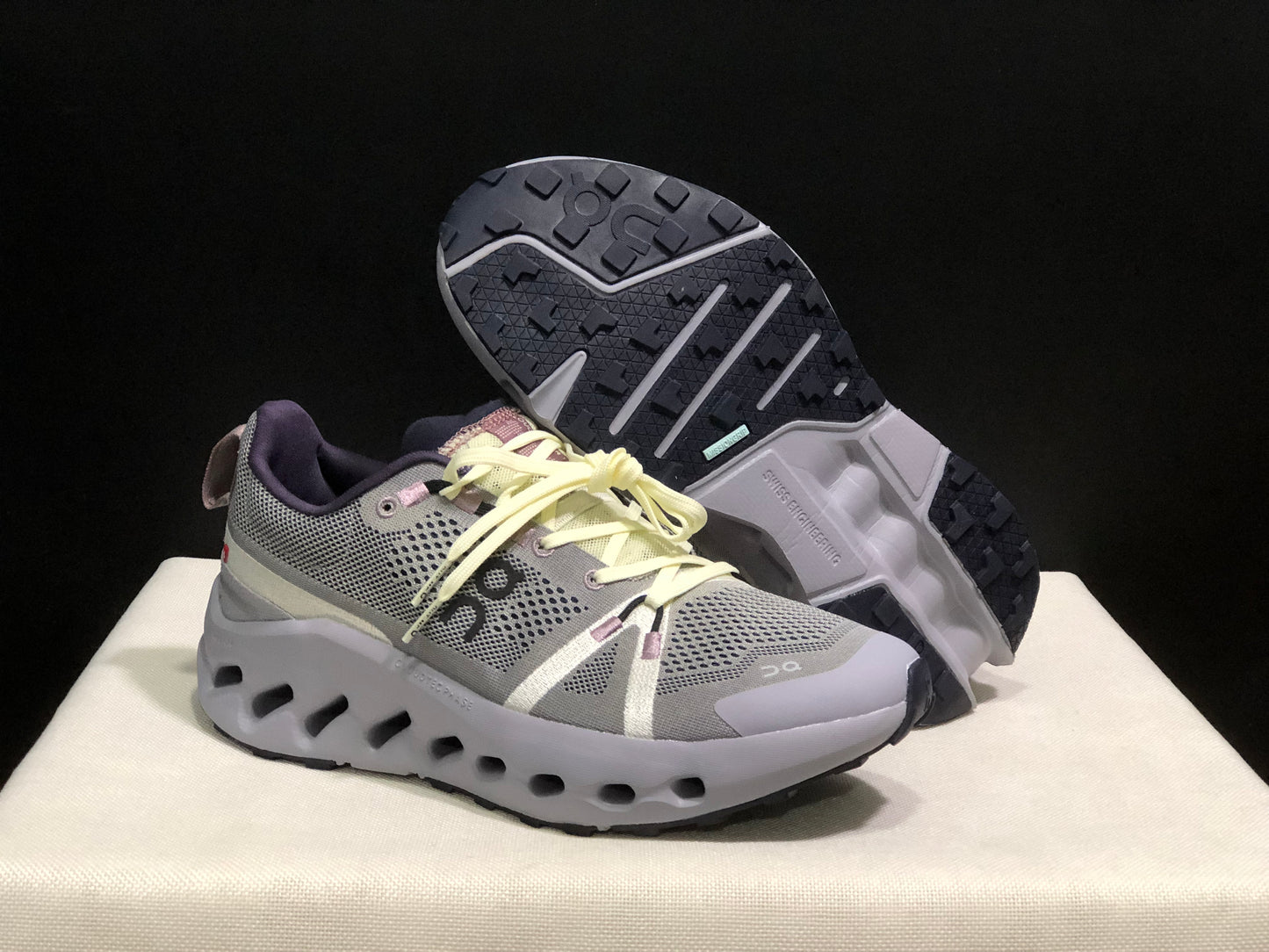 On Running Cloudsurfer Trail Waterproof Comfortable And Breathable Running Shoes Seedling/Lilac