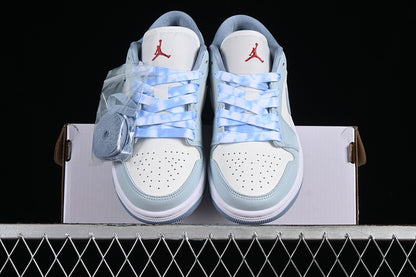 Nike Air Jordan 1 Low Blue Grey White Sneakers