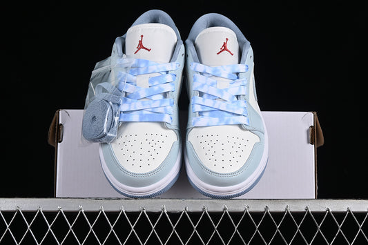 Nike Air Jordan 1 Low Blue Grey White Sneakers