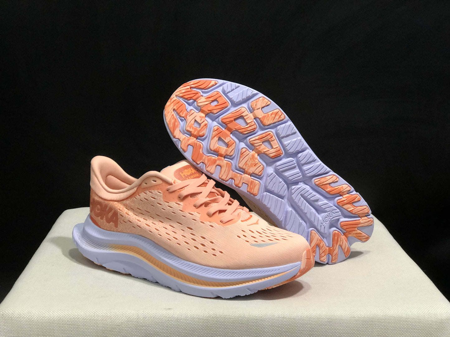 Hoka One One Kawana Cushioning Comfortable Gym Running Shoes Sneakers Light Orange