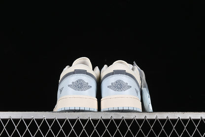 Nike Air Jordan 1 Low White Cream Blue Sneakers