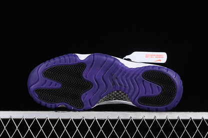 Nike Air Jordan 11 Retro White Purple Black Sneakers
