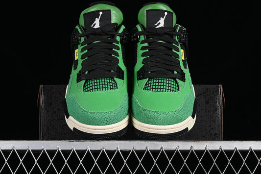 Nike Air Jordan 4 Retro Manila White Black Green Sneakers