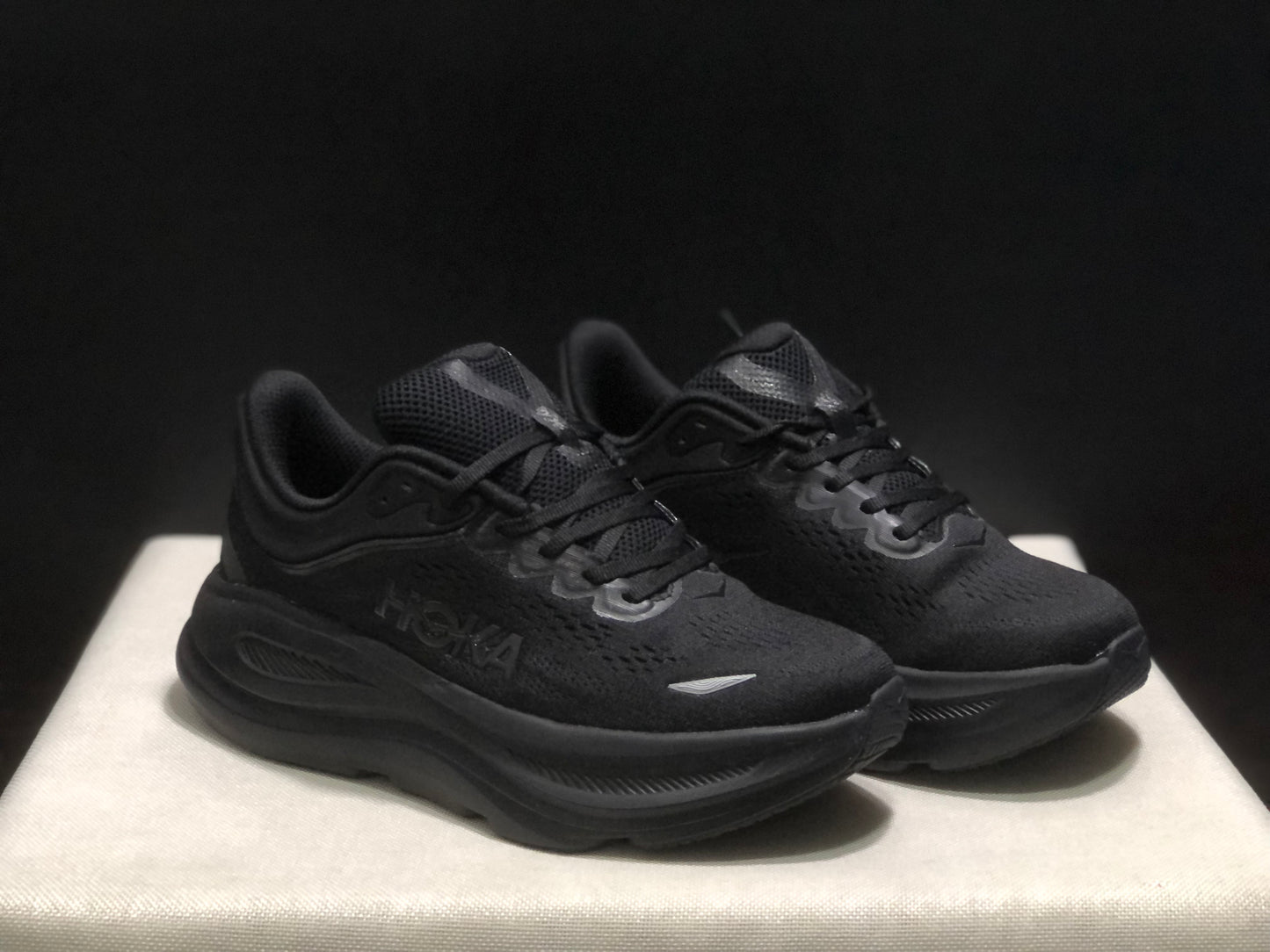 Hoka One One Bondi 9 Comfortable Low-top Running Shoes Sneakers Black