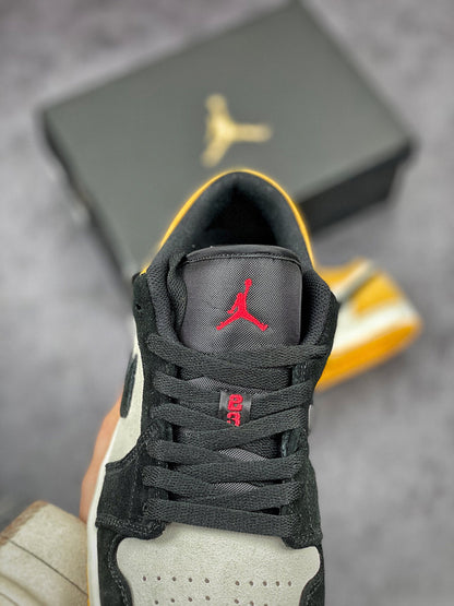 Nike Air Jordan 1 Low Sail University Gold Sneakers