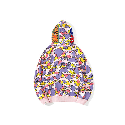 A Bathing Ape BAPE Shark Head STA Star Camouflage Hoodie Pink