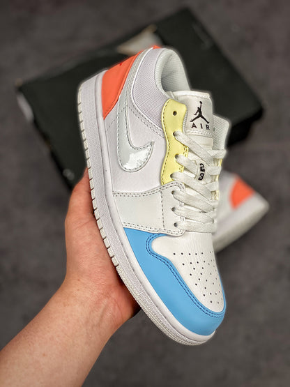 Nike Air Jordan 1 Low "To My First Coach" White Multicolour Sneakers