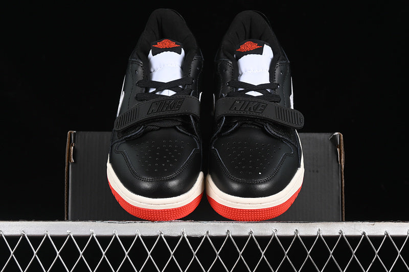 Nike Air Jordan Legacy 312 Low Black Sail University Red Sole Sneakers