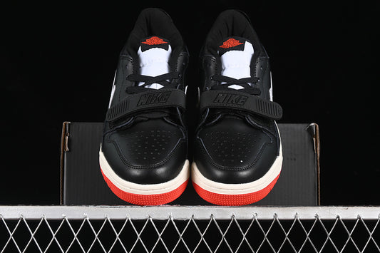 Nike Air Jordan Legacy 312 Low Black Sail University Red Sole Sneakers