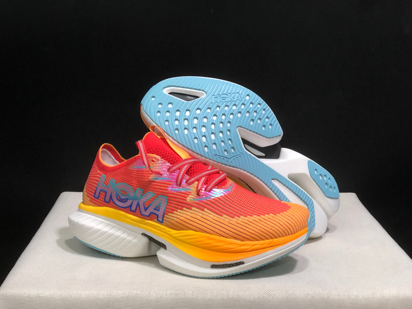 Hoka One One Cielo X1 Comfortable Casual Running Shoes Sneakers Orange