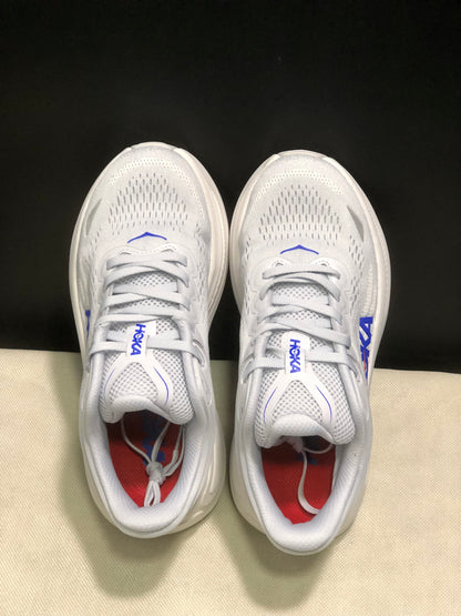 Hoka One One Bondi 9 White Comfortable Low-top Running Shoes Sneakers