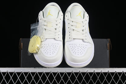 Nike Air Jordan 1 Low Cream Yellow Sneakers