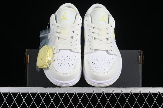 Nike Air Jordan 1 Low Cream Yellow Sneakers