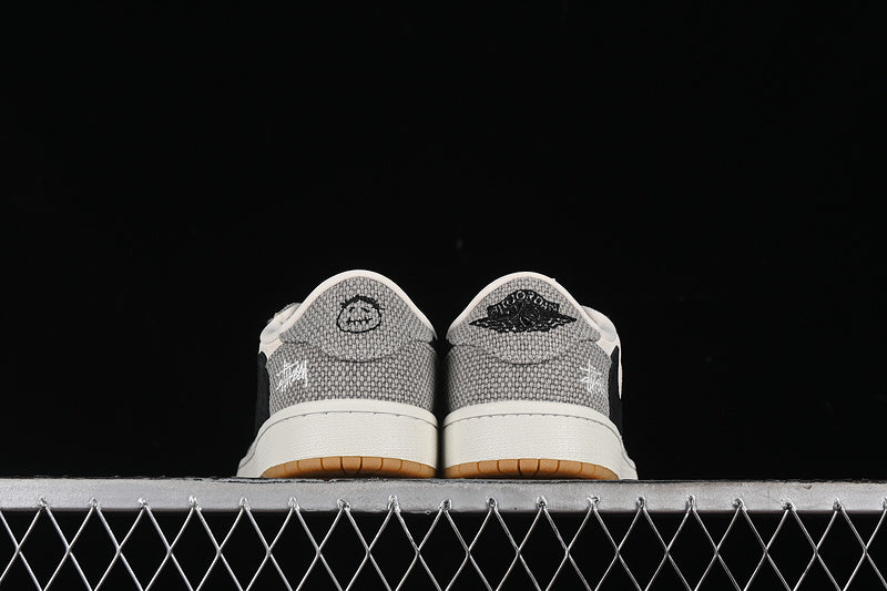 Travis Scott Fragment Design Nike Air Jordan 1 Low OG SP Brown Sole Grey White Sneakers