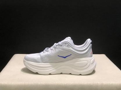 Hoka One One Bondi 9 White Comfortable Low-top Running Shoes Sneakers