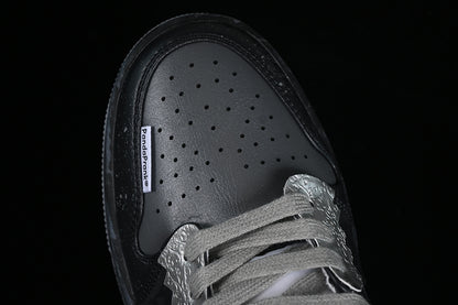 Nike Air Jordan 1 Low Black Grey Silver Sneakers