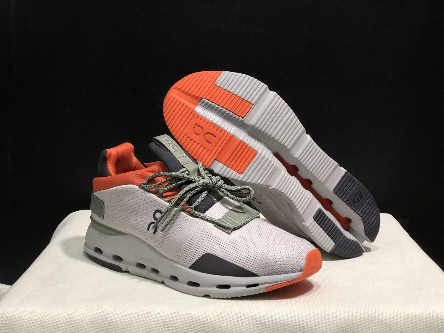 On Running Cloudnova Lightweight Sports Casual Shoes Silver/Orange