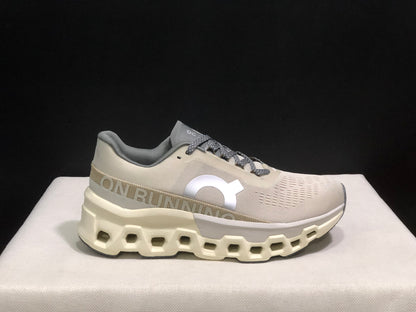 On Running Cloudmonster 2 Shock-Absorbing And Breathable Running Shoes Grey/Light Khaki