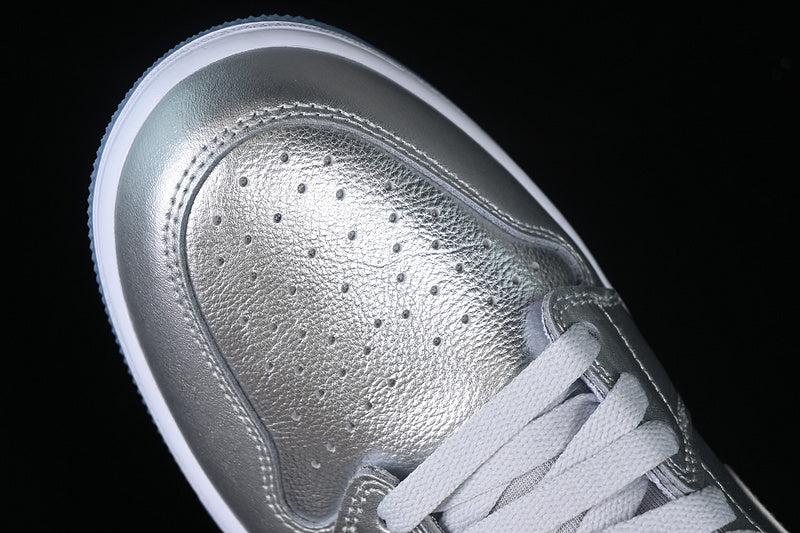 Nike Air Jordan 1 Low Golf Metallic Silver Photon Dust White Sneakers