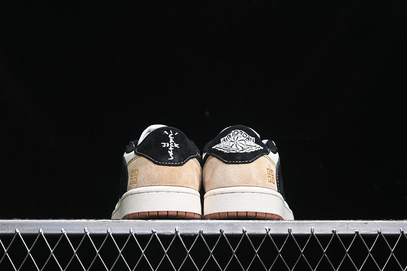 Travis Scott Fragment Design Nike Air Jordan 1 Low Givenchy OG SP Black Brown White Sneakers
