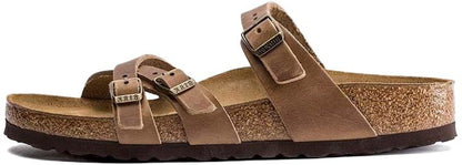 Birkenstock Franca Oiled Leather 1015931 Tobacco Brown Narrow Fit Sandals