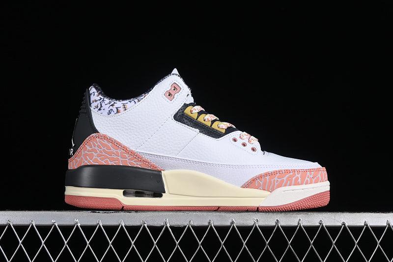 Nike Air Jordan 3 Retro GS White Anthracite Red Stardust Sneakers