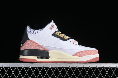 Nike Air Jordan 3 Retro GS White Anthracite Red Stardust Sneakers