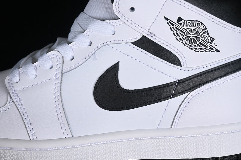 Nike Air Jordan 1 Mid Black White Sneakers