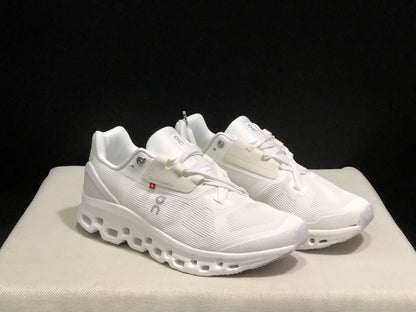 On Running Cloudstratus Breathable Support Running Shoes All White