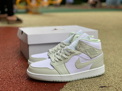 Nike Air Jordan 1 Mid Spruce Aura Green Sneakers