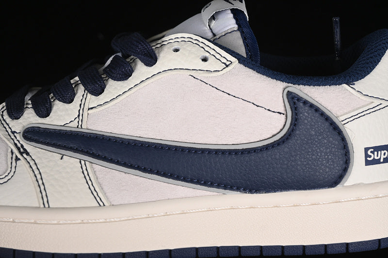 Nike Air Jordan 1 Low OG SP Travis Scott Fragment Design White Blue Sneakers