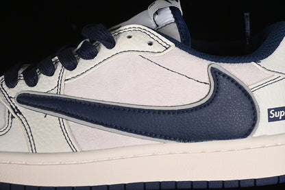 Nike Air Jordan 1 Low OG SP Travis Scott Fragment Design White Blue Sneakers