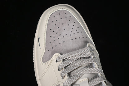 Nike Air Jordan 1 Low Supreme Beige Grey Sneakers