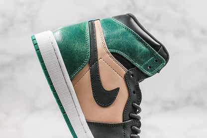 Nike Air Jordan 1 Retro High-Top Premium-Bio Beige/Anthracite-Mystic Green Sneakers
