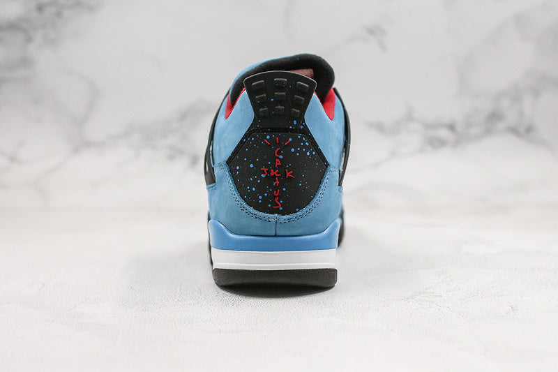 Nike Air Jordan 4 Retro Travis Scott Cactus Jack Blue Sneakers