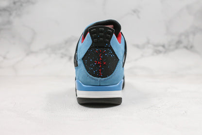Nike Air Jordan 4 Retro Travis Scott Cactus Jack Blue Sneakers