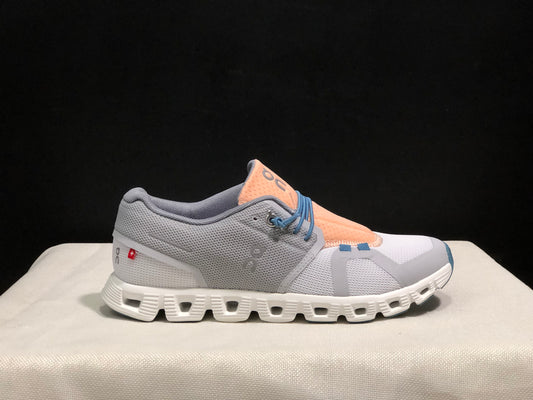 On Running Cloud 5 Lightweight Running Shoes Clacial Grey/Light Orange