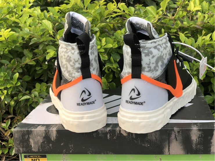 Nike Blazer Mid Readymade Black Vast Grey Volt Total Orange Sneakers