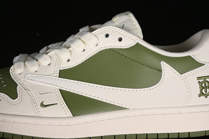 Nike Air Jordan 1 Low OG SP Off-White Travis Scott Fragment Design Green White Sneakers